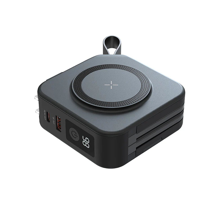 Multi-Function Portable Charger with Magnetic Attachment