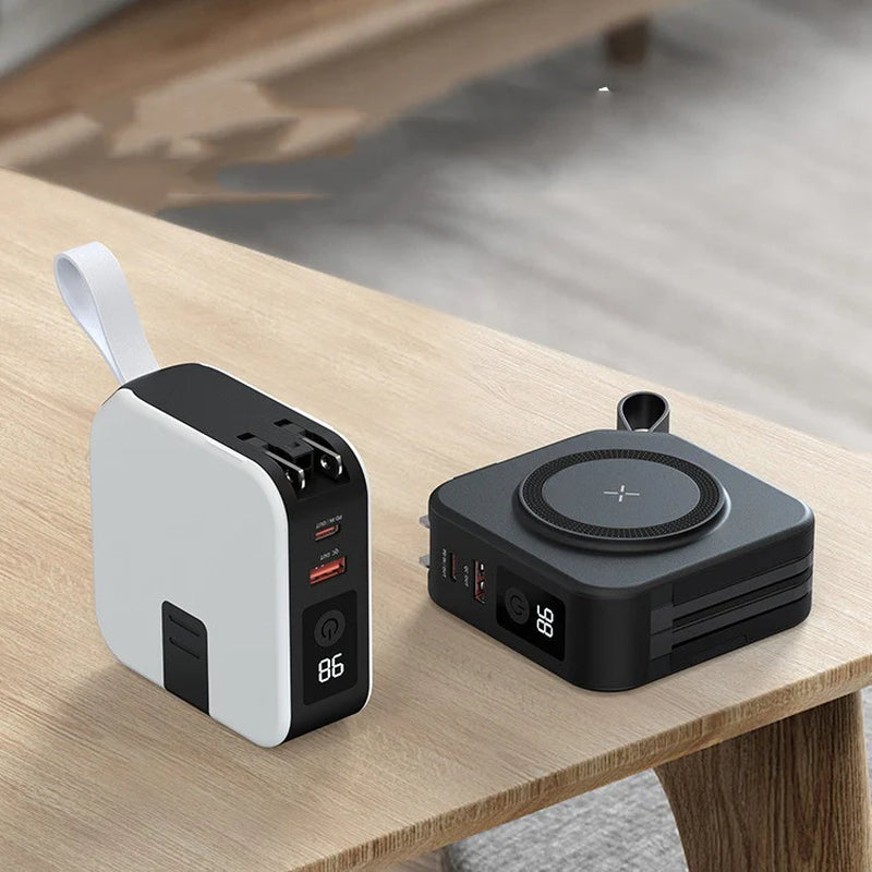 Multi-Function Portable Charger with Magnetic Attachment